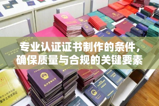 周至专业认证证书制作的条件，确保质量与合规的关键要素